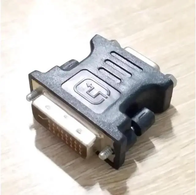 Alt view image 2 of 3 - DVI to VGA Female Adapter DVI-I Plug 24 + 5 P To VGA Jack Adapter HD Video Graphics Card Converter for PC HDTV Projector