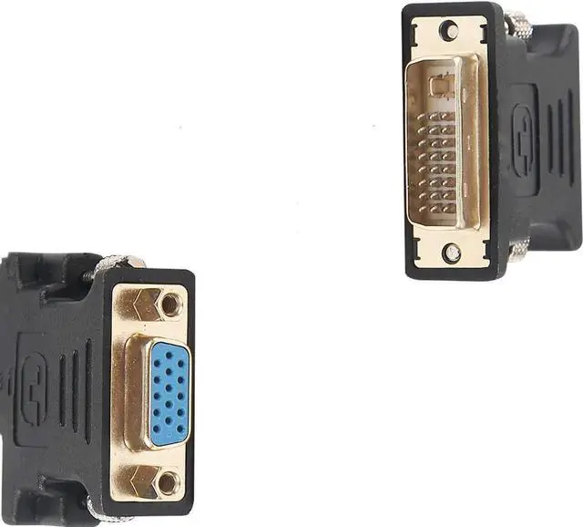 Alt view image 2 of 4 - DVI-I to VGA Adapter, 2 Pack DVI 24+5 to VGA Male to Female Adapter with Gold Plated Cord