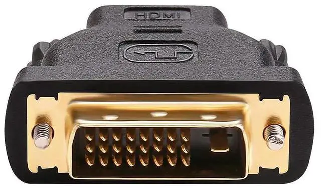 Alt view image 6 of 7 - DVI to HDMI Adapter DVI Male to HDMI Female Bi-Directional DVI-D Port Converter 4K 1080P Gold Plated Connector