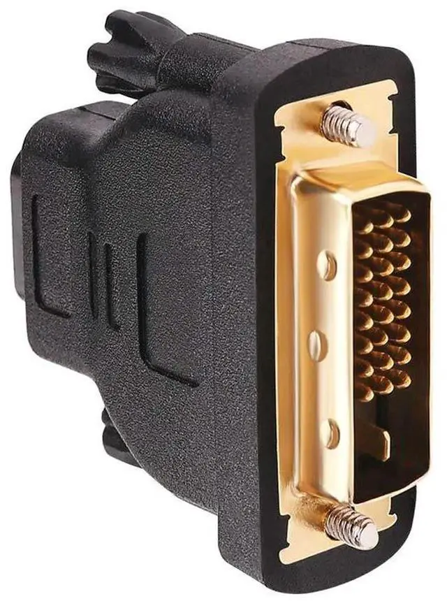 Alt view image 4 of 7 - DVI to HDMI Adapter DVI Male to HDMI Female Bi-Directional DVI-D Port Converter 4K 1080P Gold Plated Connector