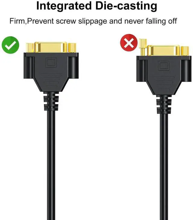 Alt view image 7 of 7 - VGA Extension Cable, VGA Cable Male to Female 6 Feet 15 Pin (Not 9 Pin), SVGA Male to Female HD15 Monitor Video Adapter Cable Support 1080P Full HD for Laptop, PC, Projector, HDTV, Display