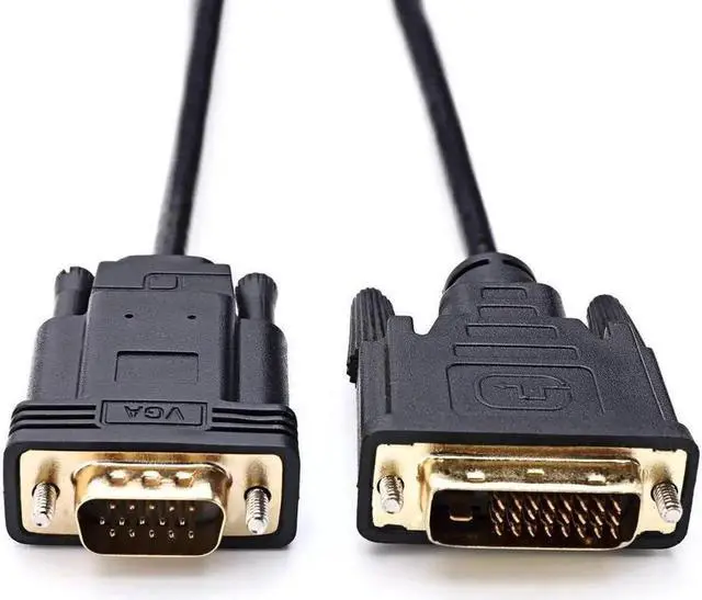 Alt view image 3 of 6 - Active DVI to VGA, 6FT DVI 24+1 DVI-D M to VGA Male With Chip Active Adapter Converter Cable for PC DVD Monitor HDTV