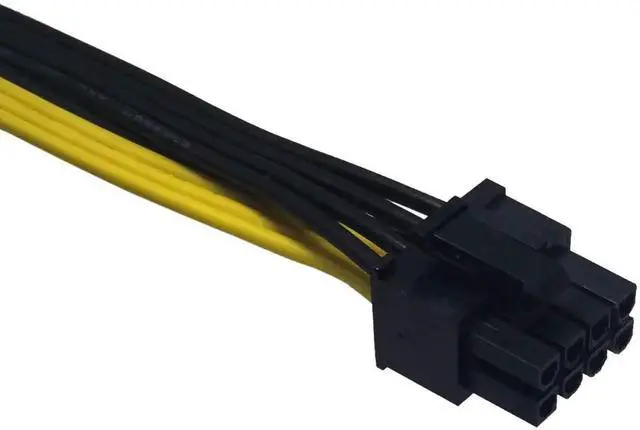 Alt view image 2 of 4 - (2-Pack) 8 Pin PCIe Cable, PCIe 8 Pin Female to 8 Pin(6+2) Male Adapter Extension for PCI Express GPU VGA 9-inch (23cm)