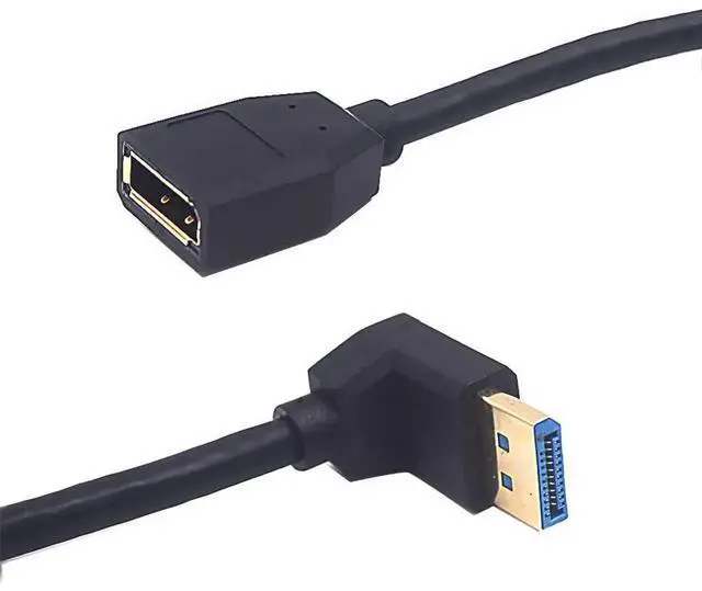 Alt view image 6 of 6 - 2ft 32.4Gbps 8K@60Hz DisplayPort Extension Cable, Up Angle Male to Female DP 1.4 Extender Adapter Ultra HD Cable for HDTV Laptop Monitor Projector PS4 PS5, Support 4K@144Hz 2K@165Hz