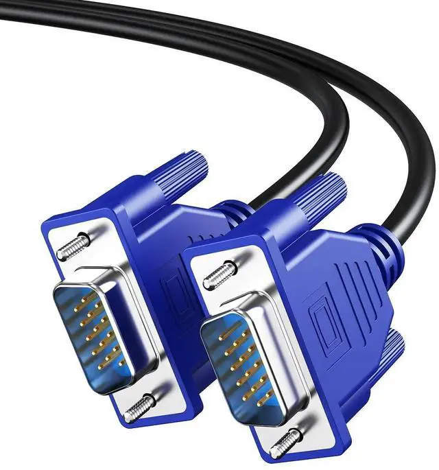 Main image of VGA Computer Monitor Cable 5 Feet Male to Male Cord Adapter Cord HD15 1080P@60Hz Full HD High Resolution for TV Computer Projector TV Docking Station