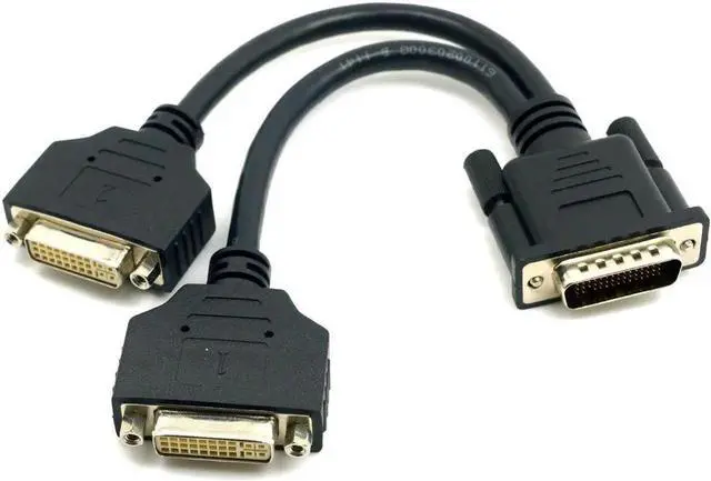 Main image of DMS 59 Pin Dual 2 DVI Monitors, DMS 59 Pin Male to Two DVI 24+5 Female Dual Monitor Extension Cable Adapter for LHF Graphics Card (dus 59 pin Dual dvi)