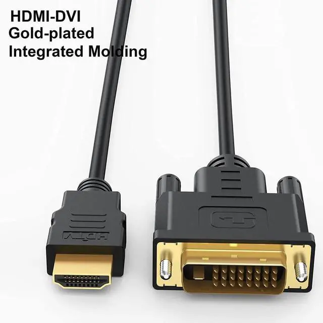 Alt view image 6 of 7 - HDMI to DVI Cable 3ft 10-Pack, Bidirectional DVI to HDMI Cord Adapter 1080P Video High Speed Compatible for Computer, PC, Raspberry Pi, Roku, Xbox One, PS4 PS3, Graphics Card