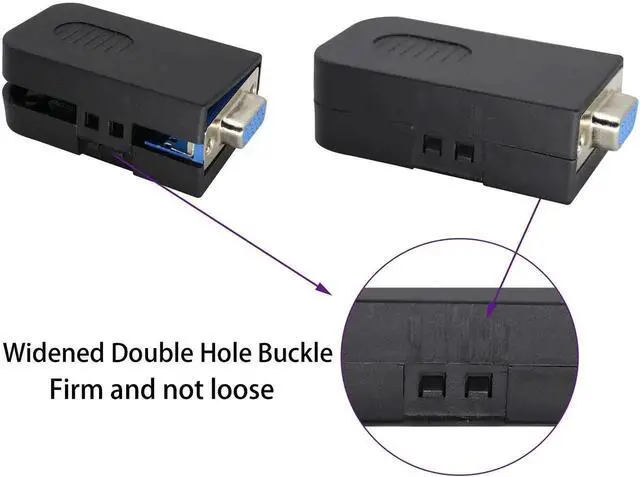 Alt view image 2 of 7 - VGA Bolt Screw Adapte D-SUB DB15 VGA Female Port to 15 Pin/Way Female Terminal Breakout Board Connector DB15 3 Row VGA Terminal Adapter with Case&Screw (2Pcak/Female)