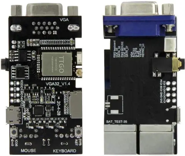 Alt view image 2 of 2 - VGA Controller Board VGA32-V1.4 Controller PS / 2 Mouse and Keyboard Controller Graphics Library Game Engine and ANSI/VT Terminal for ESP32