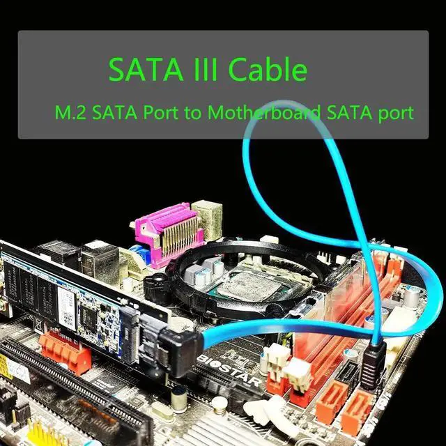 Alt view image 4 of 7 - PA09-SA M.2 NGFF SATA SSD Adapter - SATA I/II/III, Cable and Screws Included