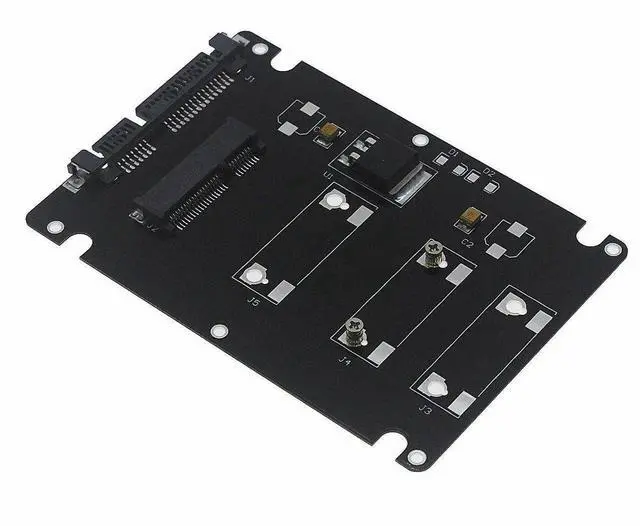 Alt view image 5 of 5 - Mini PCI-E mSATA SSD to 2.5" SATA Adapter Card with Case-Black