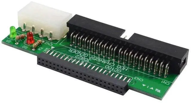 Main image of Laptop IDE to Desktop PC Adapter, 2.5 inch 44 Pin HDD Hard Disk Drive or SSD to 40 Pin 3.5 inch PATA Port Converter Card