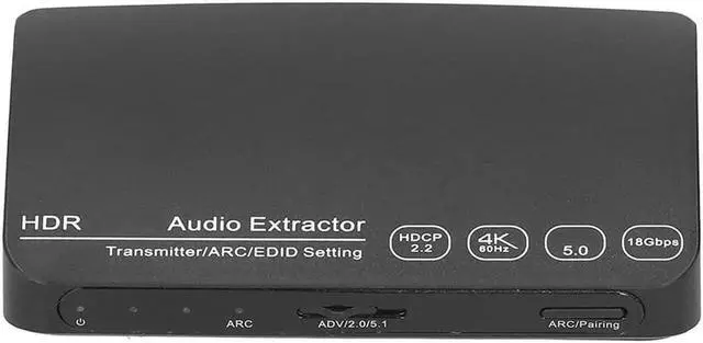 Main image of HDMI Splitter, HDMI Audio Extractor Switch, Bluetooth 5.0/4K/60HZ Analog Stereo R/L Audio Extractor Compatible with Dolby HD/DTS HD/Dolby Atoms/Dolby AC3/DTS/LPCM (HDCN0052M1)