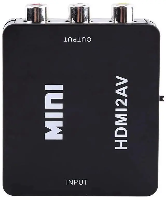 Alt view image 4 of 6 - PUSOKEI Digital HDMI to RCA,HD Video Converter, 720p/1080p Mini HDMI to RCA Composite Video Audio AV CVBS Adapter Converter,Support NTSC/PAL Format (Black)