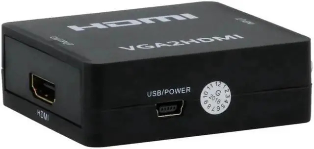 Alt view image 2 of 5 - VGA to HDMI, GANA 1080P Full HD Mini VGA to HDMI Audio Video Converter Adapter Box With USB Cable and 3.5mm Audio Port Cable Support HDTV for PC Laptop Display Computer Mac Projector