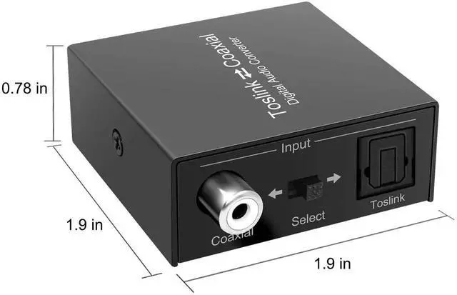 Alt view image 5 of 7 - Optical to Coaxial or Coax to Optical Digital Audio Converter Adapter, Bi-Directional Digital Coaxial to/from SPDIF Optical (Toslink) Audio Signal Converter/Repeater