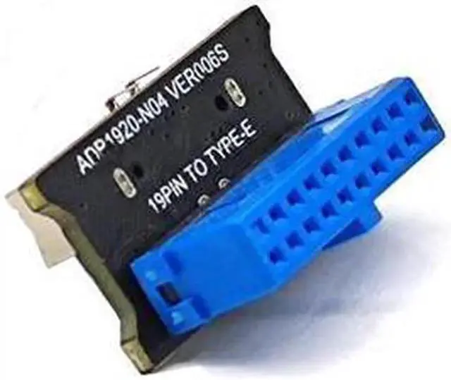Alt view image 3 of 4 - USB 3.0 Internal 19 Pin Header to USB 3.1 Type-C (20 Pin) Key E Adapter Card for USB Type-C Port