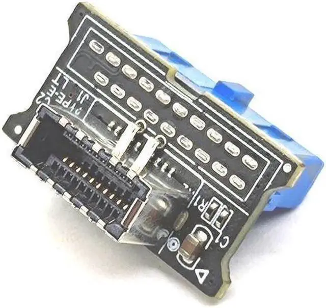 Alt view image 4 of 4 - USB 3.0 Internal 19 Pin Header to USB 3.1 Type-C (20 Pin) Key E Adapter Card for USB Type-C Port
