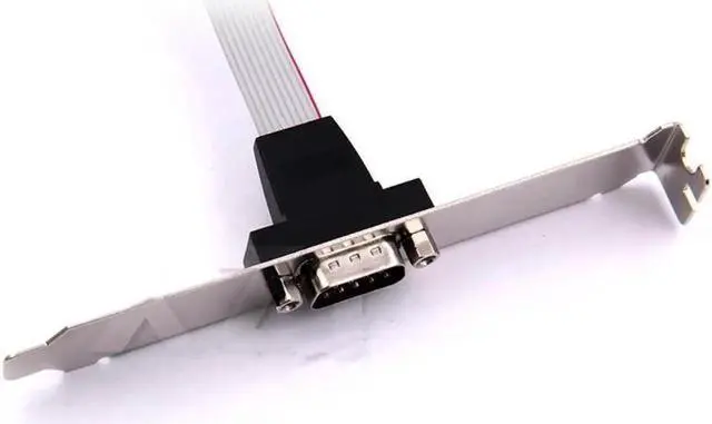 Alt view image 2 of 3 - 1pcs for Motherboard 9 Pin RS232 DB9 Pin Com Port Ribbon Serial Cable Connector Bracket Female