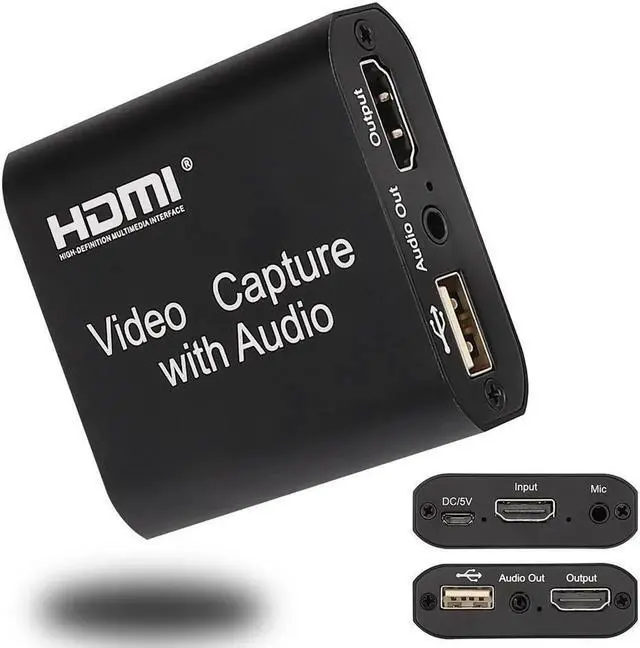 Main image of Video Audio Capture Card HDMI to USB 2.0 1080p Record with Loop Out for Gaming Streaming Teaching Video Conference and Live Broadcasting