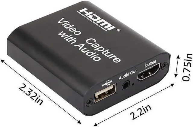Alt view image 2 of 7 - Video Audio Capture Card HDMI to USB 2.0 1080p Record with Loop Out for Gaming Streaming Teaching Video Conference and Live Broadcasting