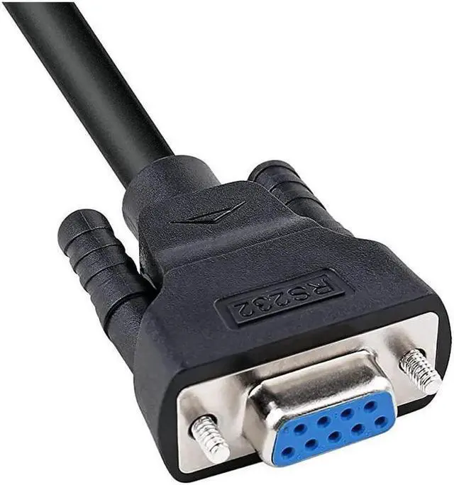 Alt view image 2 of 7 - DB9 RS232 Serial Cable Male to Female Extension Null Modem Cord Cross TXRX line for Data Communication 6 Feet Black