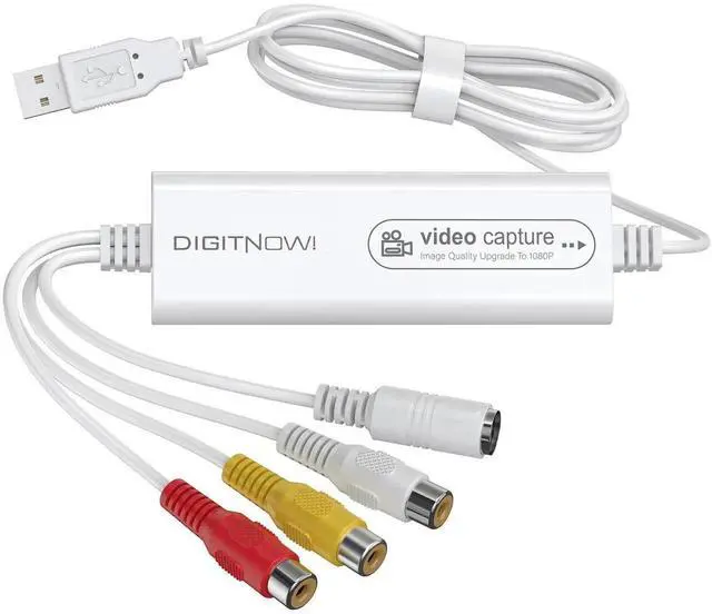 Main image of VHS to Digital Converter, Video Capture USB 2.0 Capture Card Device, Convert Analog to Digital, with VHS Hi8 VCR TV Mini DV to DVD Digital Adapter, for Mac OS Android WinXP/7/8/10