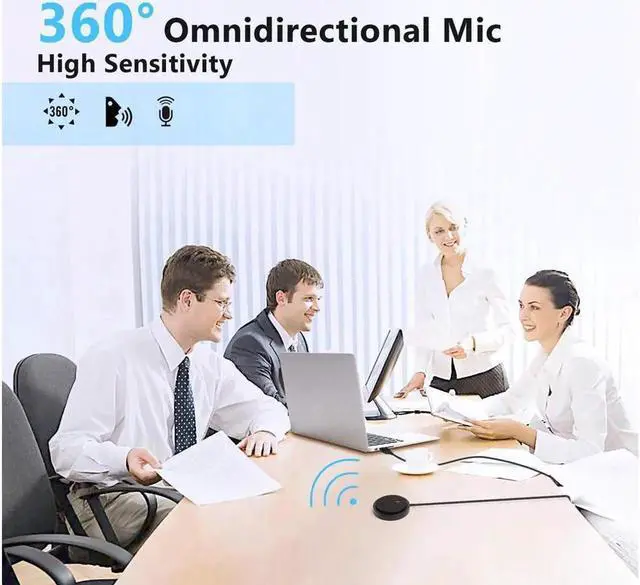 Alt view image 5 of 7 - Conference Microphone,USB Computer Microphone CM003, Mute Function, Omnidirectional Mic for Computers PC, Condenser Boundary Desktop Microphones for Streaming,VoIP Calls,Skype,Chatting