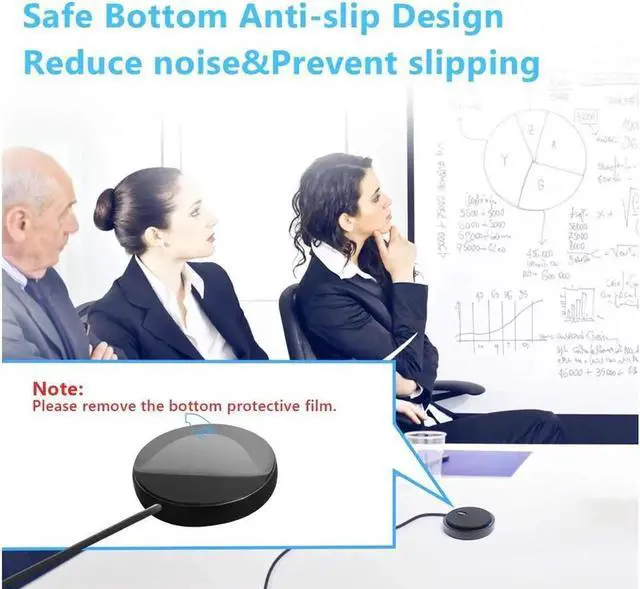 Alt view image 4 of 7 - Conference Microphone,USB Computer Microphone CM003, Mute Function, Omnidirectional Mic for Computers PC, Condenser Boundary Desktop Microphones for Streaming,VoIP Calls,Skype,Chatting