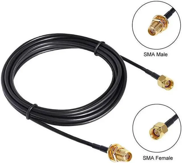 Main image of WiFi Antenna Extension Cable with SMA Male to SMA Female Coax Connector 3m 10FT by