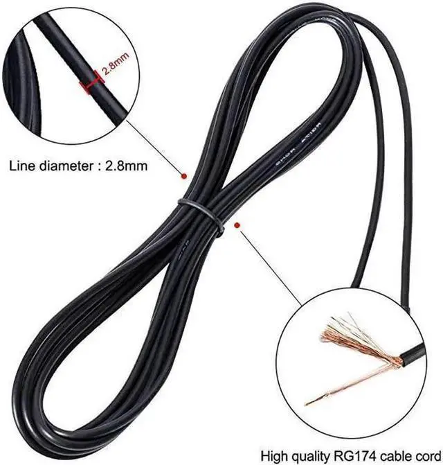 Alt view image 3 of 5 - WiFi Antenna Extension Cable with SMA Male to SMA Female Coax Connector 3m 10FT by