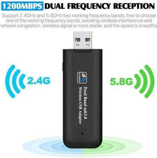 Main image of 1pcs USB 3.0 AC1200 802.11ac WiFi Wireless Adapter 1200Mbps Dual Band Wireless USB Adapter WiFi Network Receiver Adapter 3D11