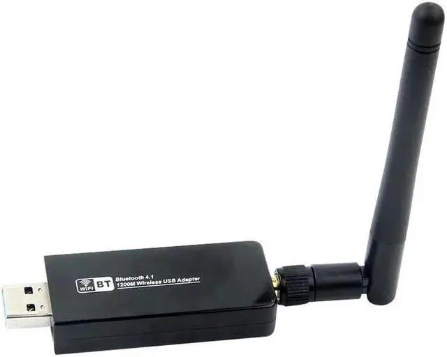 Alt view image 2 of 5 - 2IN1 Dual Band 1200Mbps Bluetooth 4.1 Wireless USB 3.0 Wifi Adapter 2.4G/5Ghz Realtek RTL8822BU Network Card Dongle w/Antenna