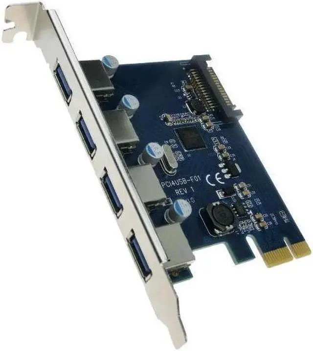 Alt view image 2 of 4 - FL1100 4x USB 3.0 PCI Express Card PCI-e USB3.0 Host Controller Adapter