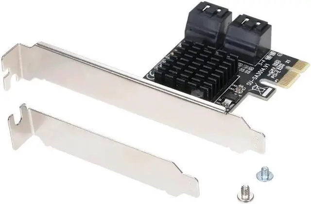 Alt view image 2 of 6 - PCIE to SATA Card PCI-E Adapter PCI Express to SATA3.0 Expansion Card 4Port SATA III 6G for SSD HDD