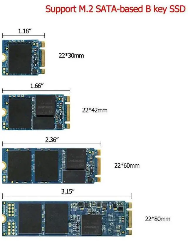 Alt view image 5 of 6 - M.2 NGFF SSD to A1369 A1370 Adapter for 2010 2011 MacBook Air HDD Replacement, Converter Card Support 2230 2242 2260 2280 Solid State Drive