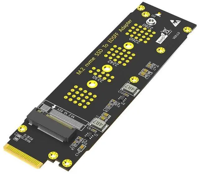 Main image of New Version U.2 SFF-8639 to NVMe Ruler 1U GEN-Z EDSFF Short SSD E1.S Adapter