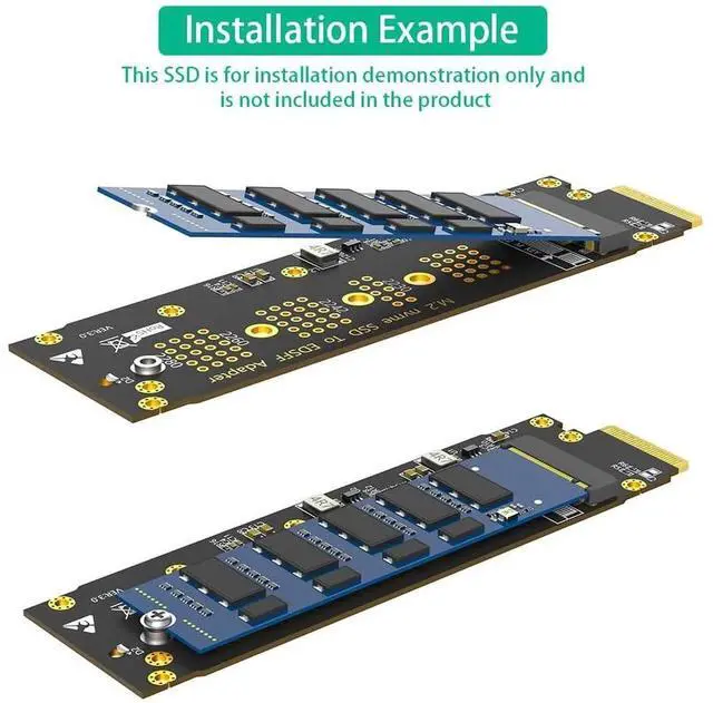 Alt view image 3 of 7 - New Version U.2 SFF-8639 to NVMe Ruler 1U GEN-Z EDSFF Short SSD E1.S Adapter