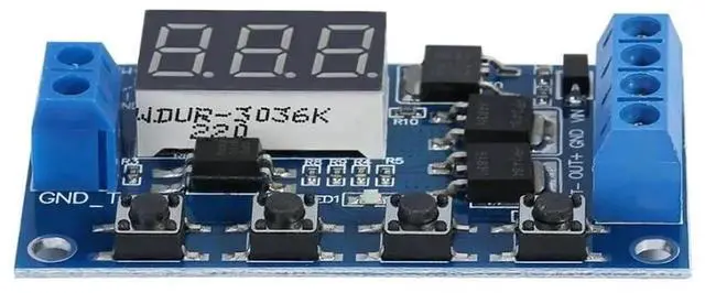 Alt view image 4 of 6 - DC 5V-36V Dual MOS Control Cycle Trigger Timer Delay Relay Module Switch LED Quiescent Current 20mA Operating Current 50mA