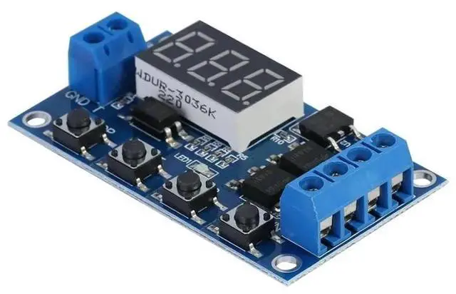 Alt view image 6 of 6 - DC 5V-36V Dual MOS Control Cycle Trigger Timer Delay Relay Module Switch LED Quiescent Current 20mA Operating Current 50mA
