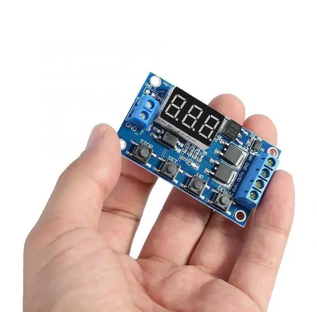 Alt view image 5 of 6 - DC 5V-36V Dual MOS Control Cycle Trigger Timer Delay Relay Module Switch LED Quiescent Current 20mA Operating Current 50mA