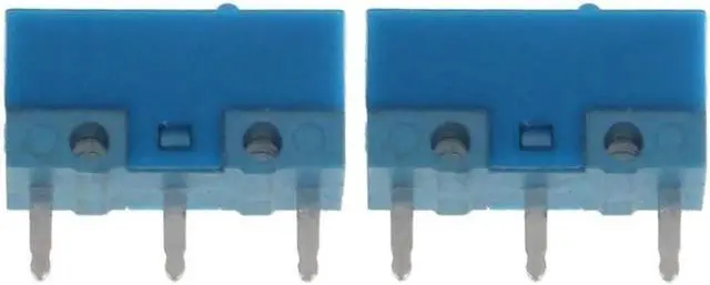 Main image of 2Pcs Blue Dot Blue Shell 0.74N Mouse Micro Switch Gold Alloy Contacts 50 Millions Lifetime