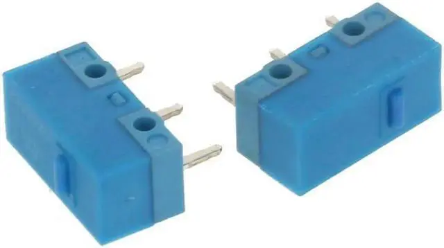 Alt view image 4 of 5 - 2Pcs Blue Dot Blue Shell 0.74N Mouse Micro Switch Gold Alloy Contacts 50 Millions Lifetime