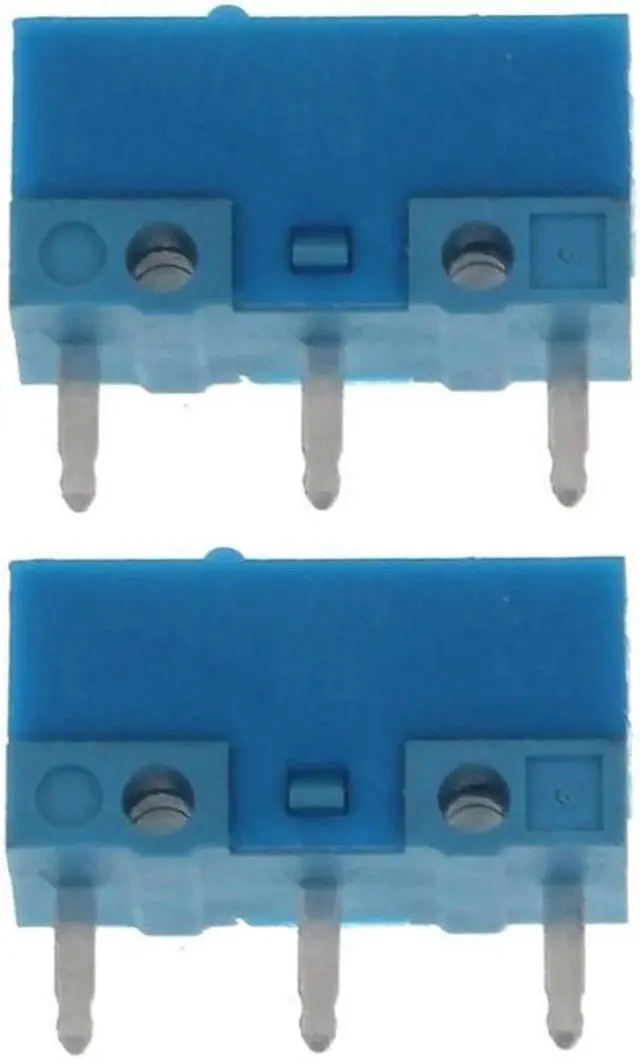 Alt view image 5 of 5 - 2Pcs Blue Dot Blue Shell 0.74N Mouse Micro Switch Gold Alloy Contacts 50 Millions Lifetime