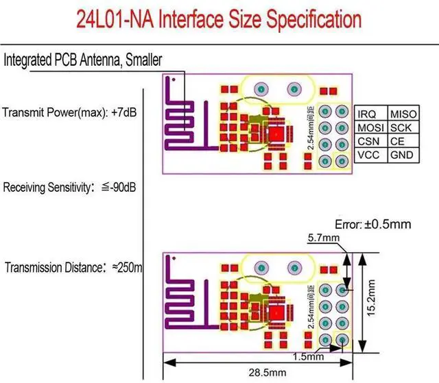 Alt view image 3 of 3 - 4pcs NRF24L01+ Wireless Transceiver Module2.4G Wireless Transceiver Module