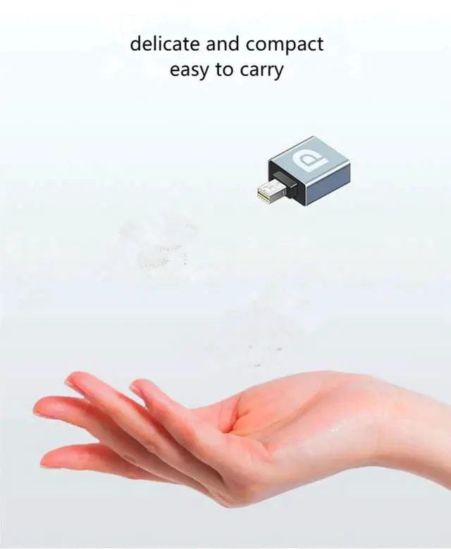 Alt view image 2 of 7 - Mini Displayport to Displayport Adapter Converter 8K@60Hz Mini DP Male to DP 1.4 Female Adapter DP to Mini DP Extender for Laptop PC TV Monitor