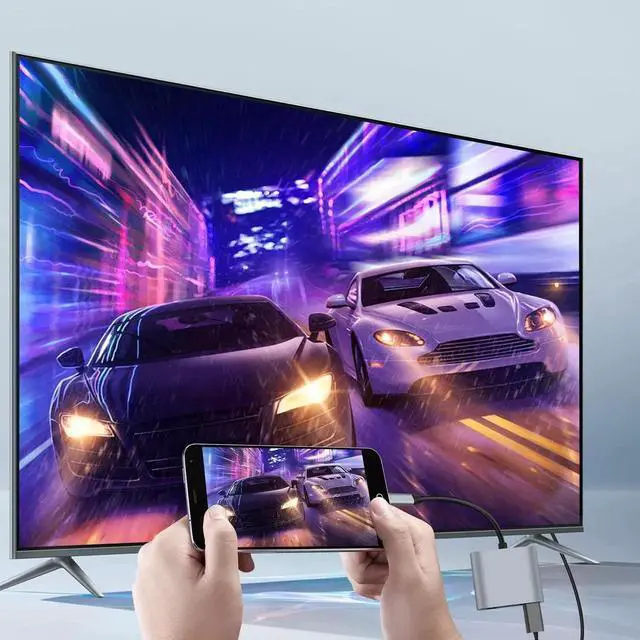 Alt view image 3 of 7 - USB Type C to Mini DP/DP DisplayPort Adapter 4K 2 in 1 Type C Male to DisplayPort & Mini DisplayPort Female Video Converter Cable for Computer Phone Laptop Monitor Displays