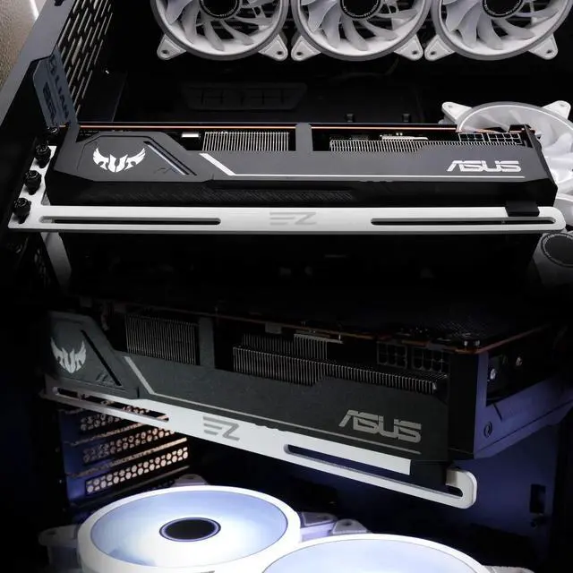 Alt view image 4 of 7 - GPU Bracket ,Graphics Card Brace Support,Video Card Holder,GPU Holder for Custom Desktop PC Gaming-3mm Aluminum-White