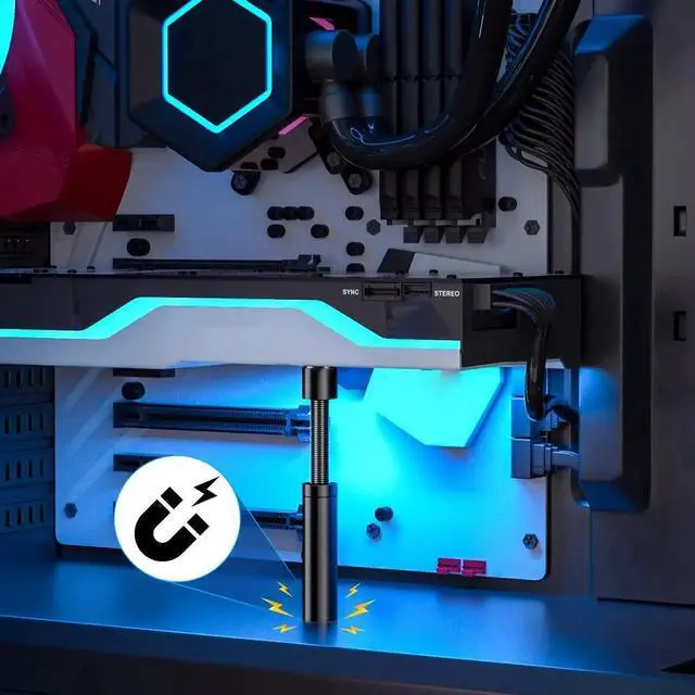 Alt view image 4 of 6 - Graphics Card GPU Support Bracket: GPU Sag Bracket Video Card Stand GPU Holder Graphics Card Support