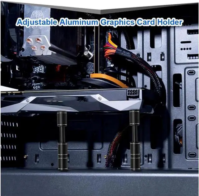 Alt view image 4 of 5 - Desktop Graphics Card Stand GPU Brace Support Aluminum Alloy Telescopic Video Card Holder Cooling Bracket For Desktop PC Case